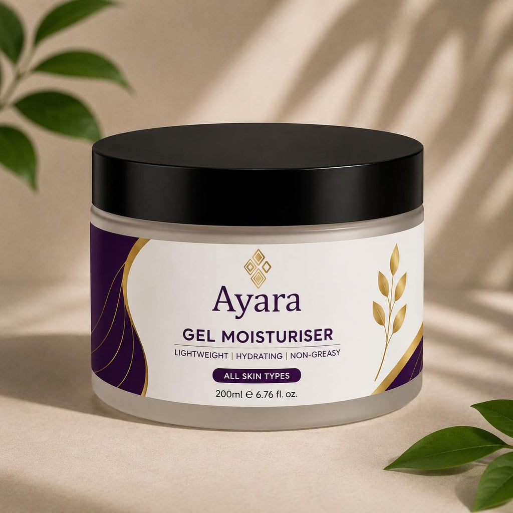 Ayara Gel Moisturiser | Lightweight Daily Face Moisturiser | All Skin Types | 200 ml