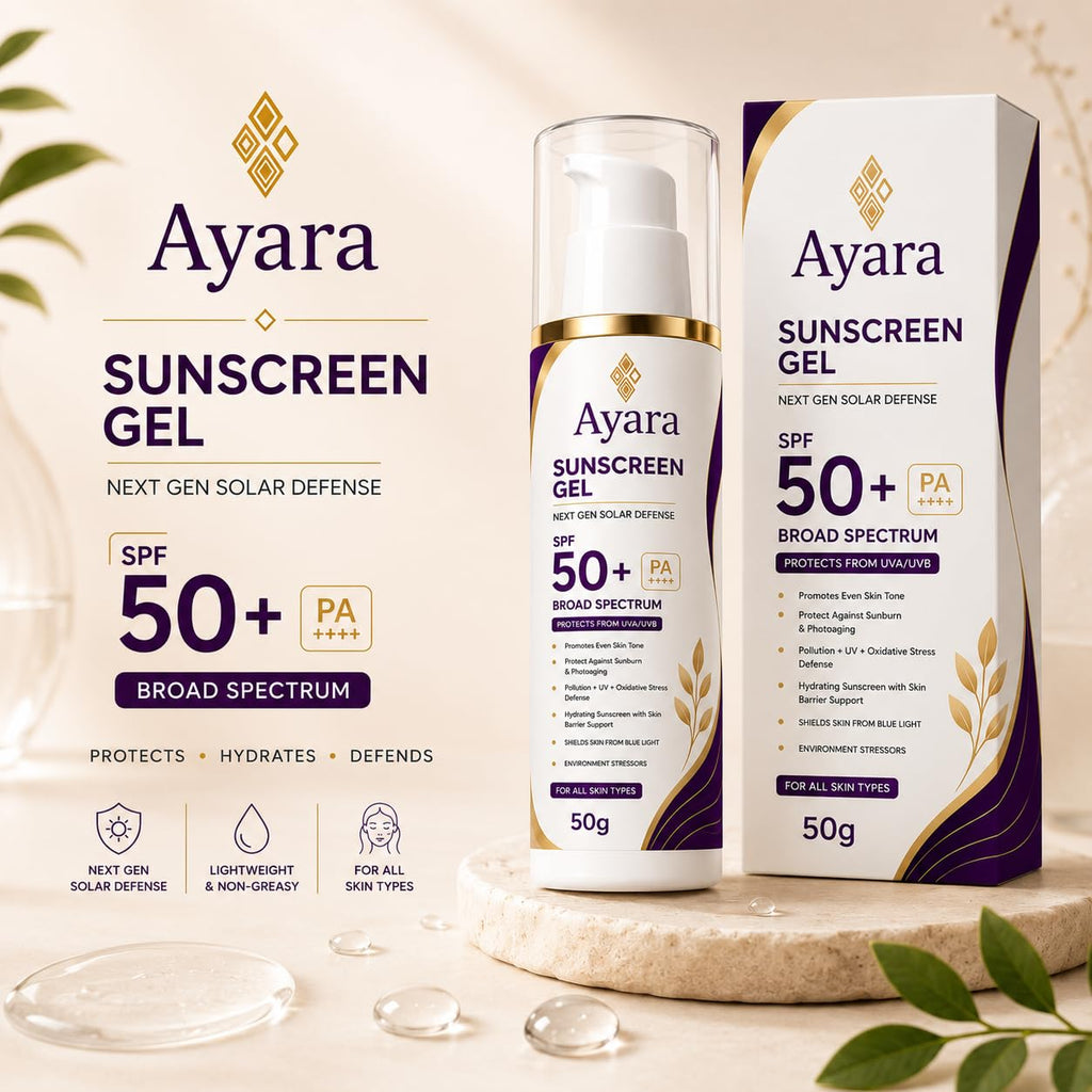 Ayara Sunscreen Gel SPF 50+ PA++++ | Broad Spectrum | 50 g